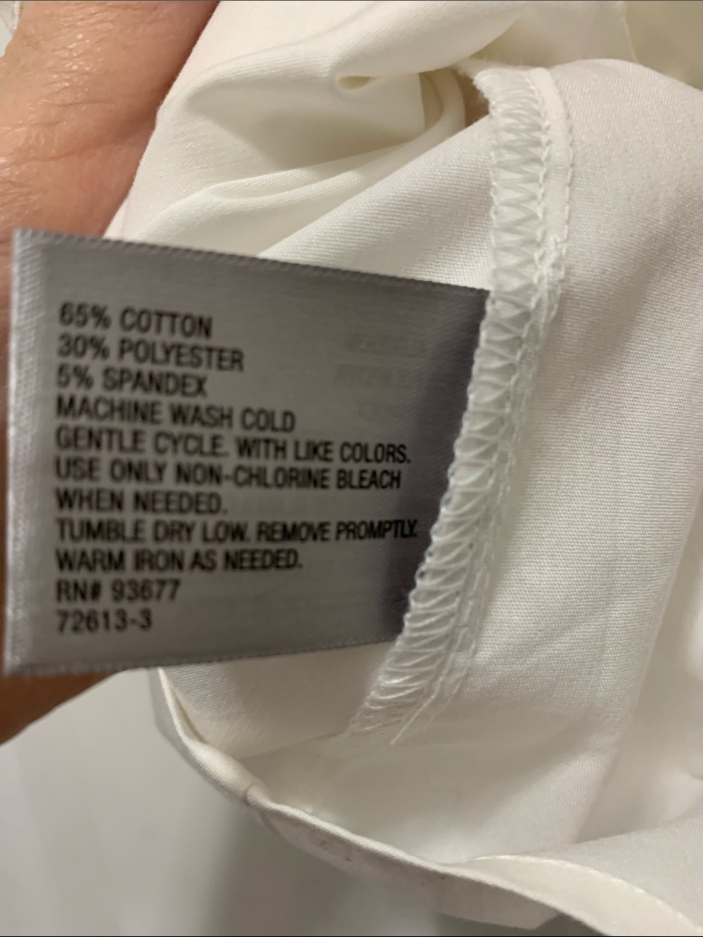 3/$15 Worthington White Cotton Blend Short-Sleeve Button-Down Blouse Size MP - Picture 4 of 4